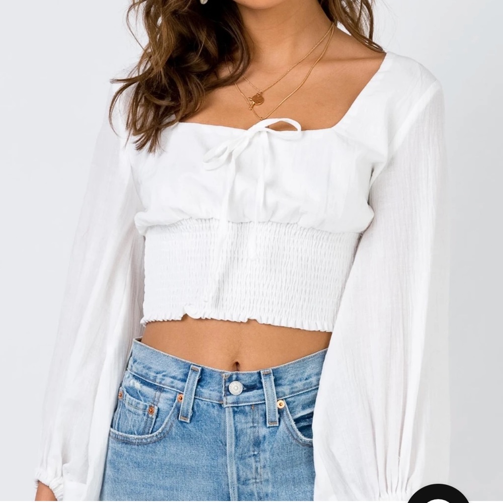 Princess Polly Nigella Long Sleeve Top White